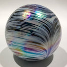 Modern Art Glass Paperweight Surface Decorated Iridescent design
