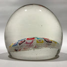 Rare Murano Art Glass Paperweight Chequered Spaced Millefiori