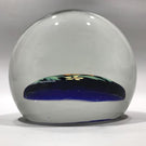 Vintage Murano Art Glass Paperweight Rare Hand Painted Encased Plaque