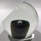 Signed Correia Art Glass Paperweight Modern Dichroic Design