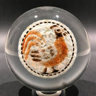 Vintage Blenko Art Glass Paperweight Colored Frit Rooster