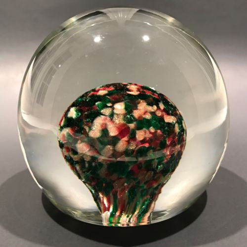 Huge Vintage Murano Cenedese Art Glass Paperweight Christmas Themed Design