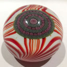 Galliano Ferro Murano Art Glass Paperweight Marbrie with Millefiori