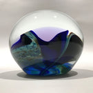 Unsigned David Lotton Studio Art Glass Paperweight Swirled Modern Design