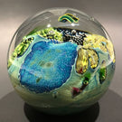 Signed Josh Simpson Art Glass Paperweight Complex Inhabited Planet