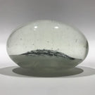 Old Chinese Painted White Ground Art Glass Paperweight Pirate Clipper Ship