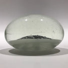 Old Chinese Painted White Ground Art Glass Paperweight Pirate Clipper Ship