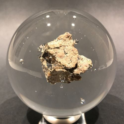 Vintage Richard Olma Art Glass Paperweight Encased Piece of Berlin Wall