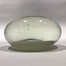 Early Chinese Art Glass Paperweight Hand Painted Cricket on White Ground