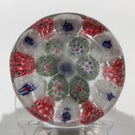 Antique Bohemian Art Glass Paperweight Concentric Complex Millefiori