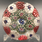 Antique Bohemian Art Glass Paperweight Concentric Complex Millefiori