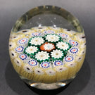 Large Vintage Murano Art Glass Paperweight Colorful Concentric Millefiori