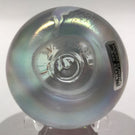 Eric Pedar Brakken Art Glass Paperweight Iridescent Pink Purple Abstract