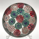 Antique Bohemian Art Glass Paperweight Concentric Complex Millefiori