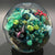 Signed Josh Simpson Art Glass Paperweight Complex Inhabited Millefiori Planet