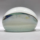 Huge Vintage Murano Art Glass Paperweight Detailed Encased Image of a Blue Bird