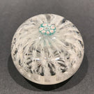 Antique Boston & Sandwich Art Glass Paperweight Latticino Crown with Millefiori