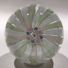 Peter Mcdougall Art Glass Paperweight Millefiori and Latticino Crown