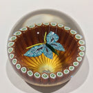 Vintage William Manson Art Glass Paperweight Millefiori Butterfly Stave Basket