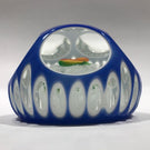 Vintage Murano Art Glass Paperweight Double Pear Faceted Double Overlay