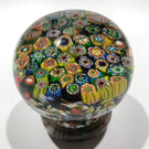 Vintage Murano Art Glass Piedouche Paperweight Complex Closepack Millefior