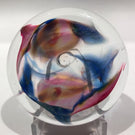Signed David Lotton Art Glass Paperweight Millefiori “Floral” Test Piece c.1983