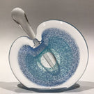 Signed Michael Nourot Art Glass Paperweight Perfume Bottle Modern Blue Design