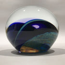 Unsigned David Lotton Studio Art Glass Paperweight Swirled Modern Design
