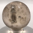 Rare Antique German Art Glass Sulphide Marble Begging Dog