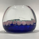 Vintage J Glass Deacons Faceted Art Glass Paperweight Concentric Millefiori