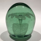 Antique English Floral Green Bottle Dump Art Glass Paperweight