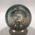 Signed Robert Burch Art Glass Paperweight Modern Pearl Necklace Design