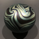 Rare Charles Lotton Art Glass Paperweight Iridescent Surface Decorated Mushroom