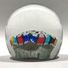 Large Vintage Murano Art Glass Paperweight Complex Millefiori on Aventurine
