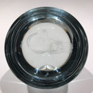 Kristian Klepsch Intaglio Dog Art Glass Paperweight in Clear Crystal