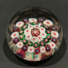 Antique Baccarat Miniature Art Glass Paperweight Complex Concentric Millefiori