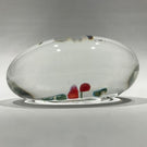 Vintage American Wetzel? Art Glass Paperweight Lampwork Cherries With Flower