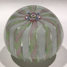 Peter Mcdougall Art Glass Paperweight Millefiori and Latticino Crown