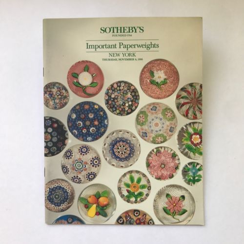 Sotheby's November 6, 1986 Auction Catalogue Art Glass Paperweights