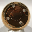 Signed Orrefors Faceted Art Glass Paperweight Gold Plated Modern Design