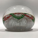 Antique Baccarat Art Glass Paperweight Millefiori Garland on Upset Muslin Lace