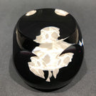 Vintage Cristal D Albert Art Glass Paperweight Franklin Roosevelt FDR Sulphide
