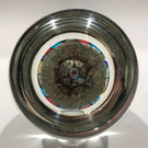 Large Vintage Murano Art Glass Paperweight Complex Millefiori on Aventurine