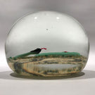 Vintage John Gentile Art Glass Paperweight Lampworked Snake and Lady Bug