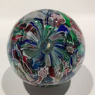 Vintage Cape Cod Burchfield Art Glass Paperweight Millefiori Twist Scramble
