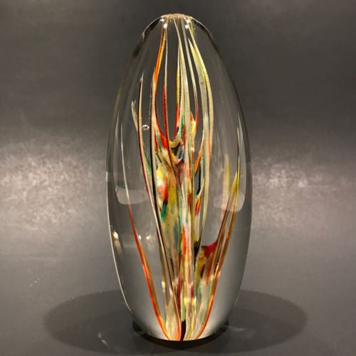 Vintage Strathearn Art Glass Paperweight Large Modern Branched "Tropics” Design