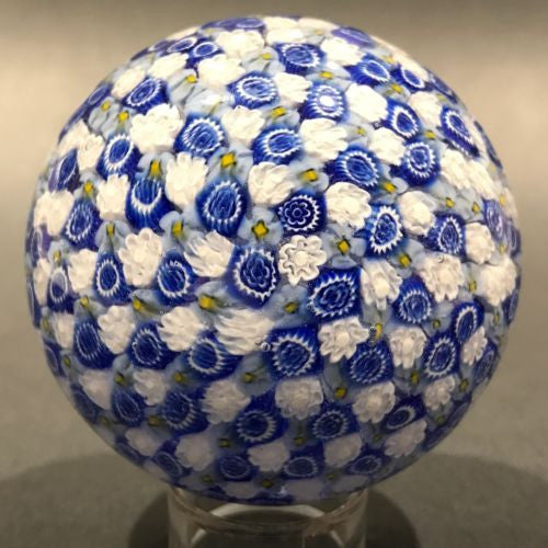 Vintage Murano Attica Murrina Art Glass Paperweight Closepacked Millefiori