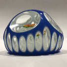 Vintage Murano Art Glass Paperweight Double Pear Faceted Double Overlay