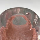 Signed Michael Nourot Art Glass Paperweight Large Upright Pink & Blue Veil