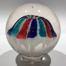 Antique Millville Art Glass Paperweight Tri-color Umbrella Fountain